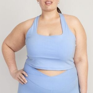 2X - Old Navy | Light Support PowerChill Cross-Back Longline Sports Bra